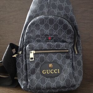 Gucci Gray Monogram Backpack